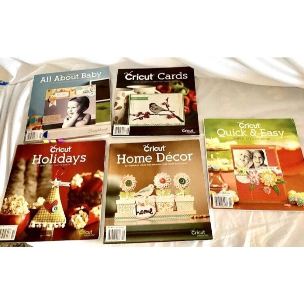 Cricut Crafting Books 2012 Bundle Including Baby Holiday Home Decor Cards Easy